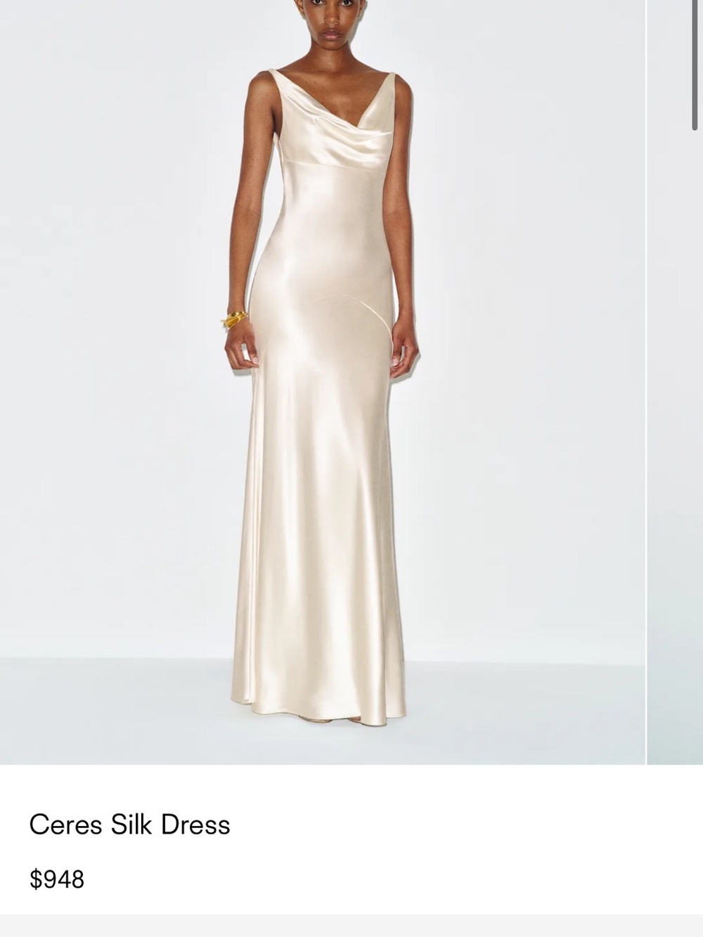 Reformation Ceres Silk Dress - Ivory